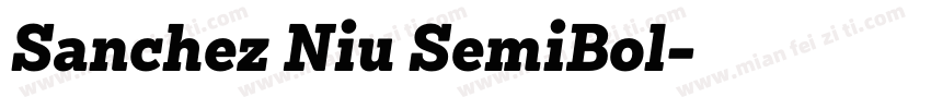Sanchez Niu SemiBol字体转换